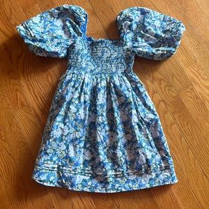 Janie and jack- blue floral dress size 5